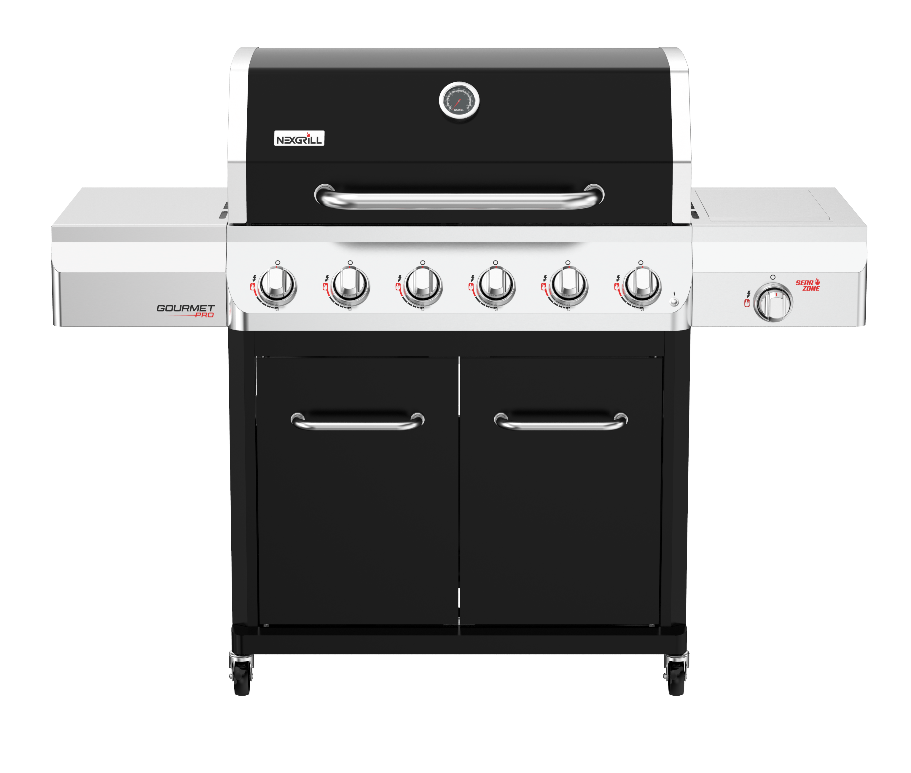 Gourmet Pro 6 Brenner Gasgrill mit Keramik-Seitenbrenner