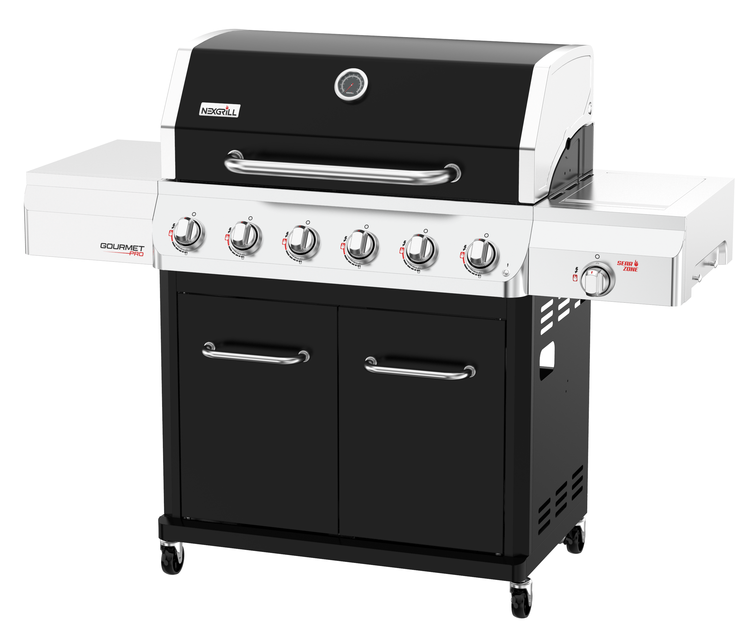 Gourmet Pro 6 Brenner Gasgrill mit Keramik-Seitenbrenner
