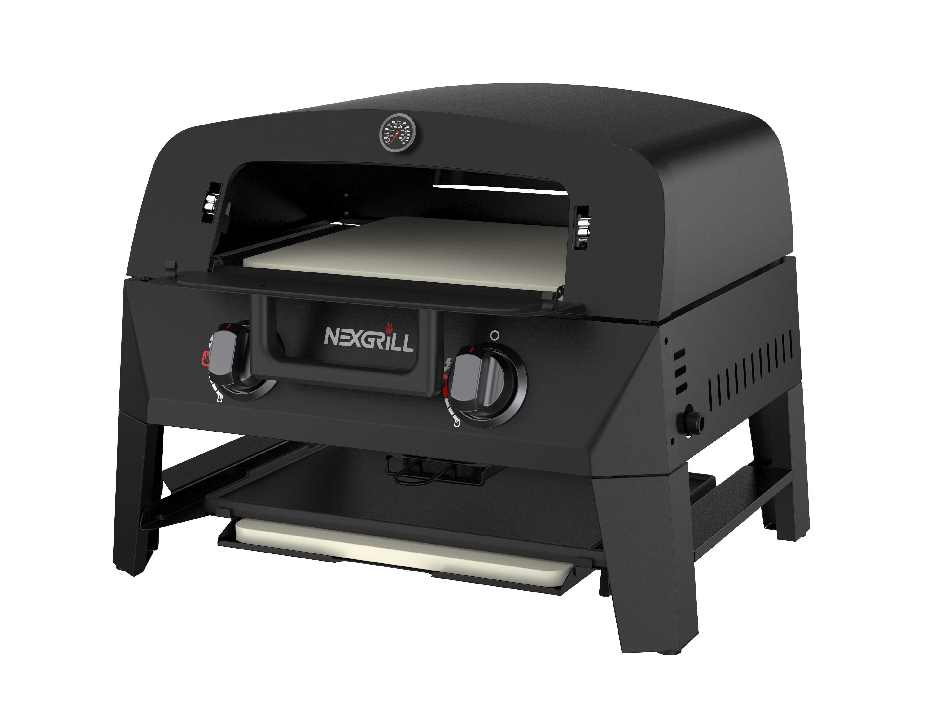 Fortress X4 4 in 1 Gasgrill Mit Pizzastein, Grillrost und Plancha