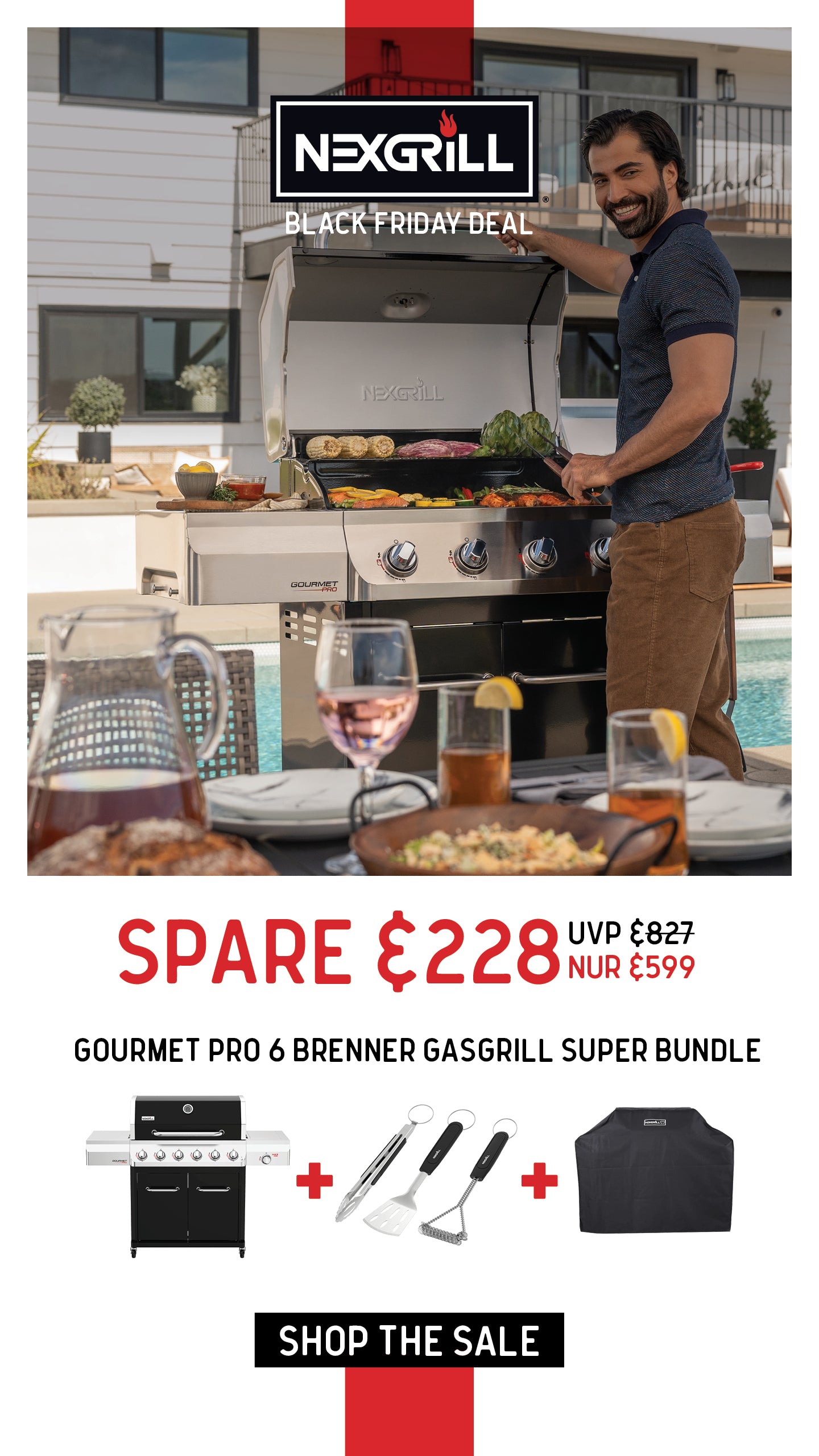 Gourmet Pro 6 Brenner Gasgrill Super Bundle